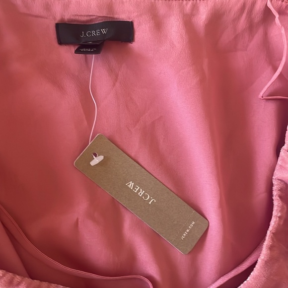 Pink velvet J Crew Peplum Top - Picture 2 of 3